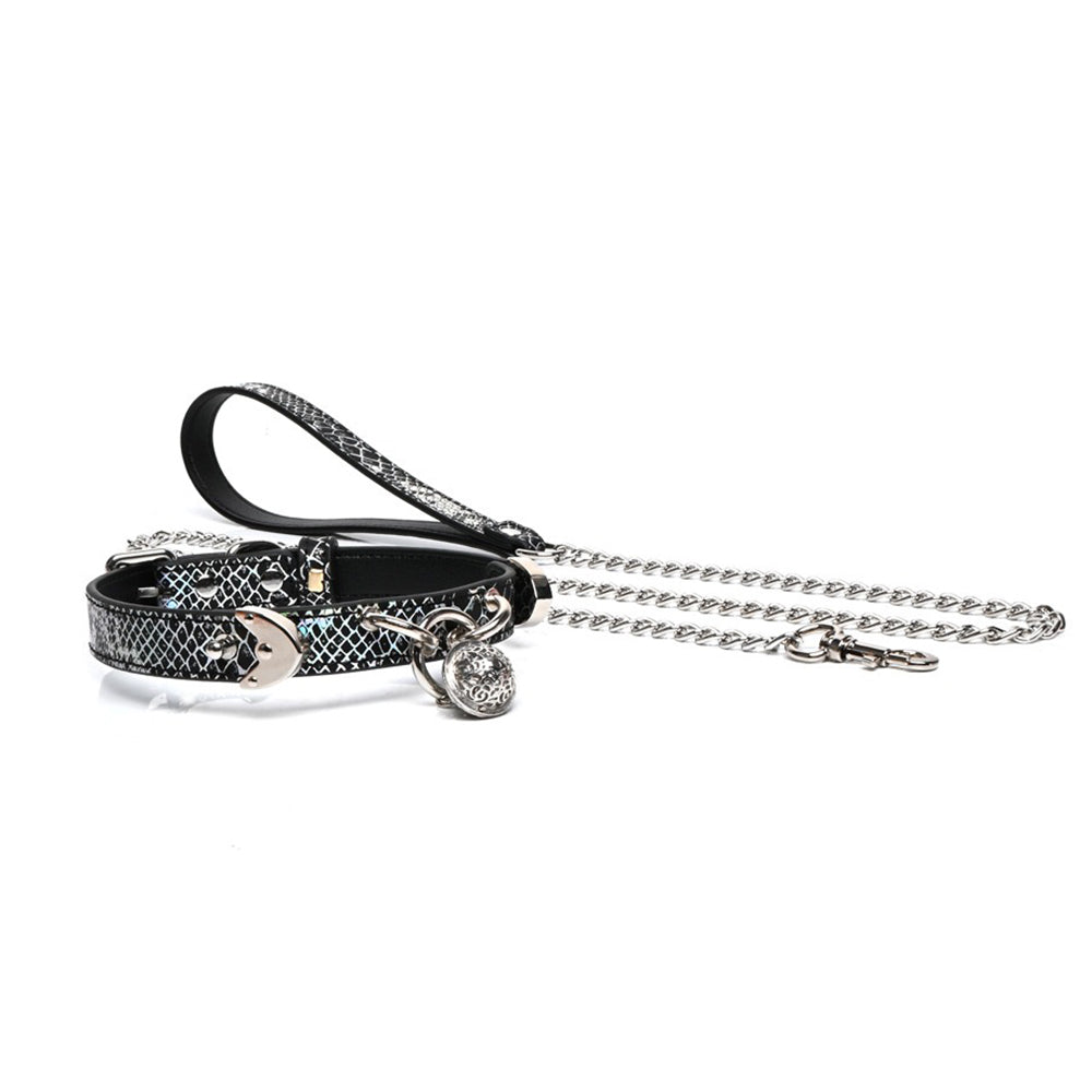 Triple Ring BDSM Collar with Sweet Bell Pink/Black