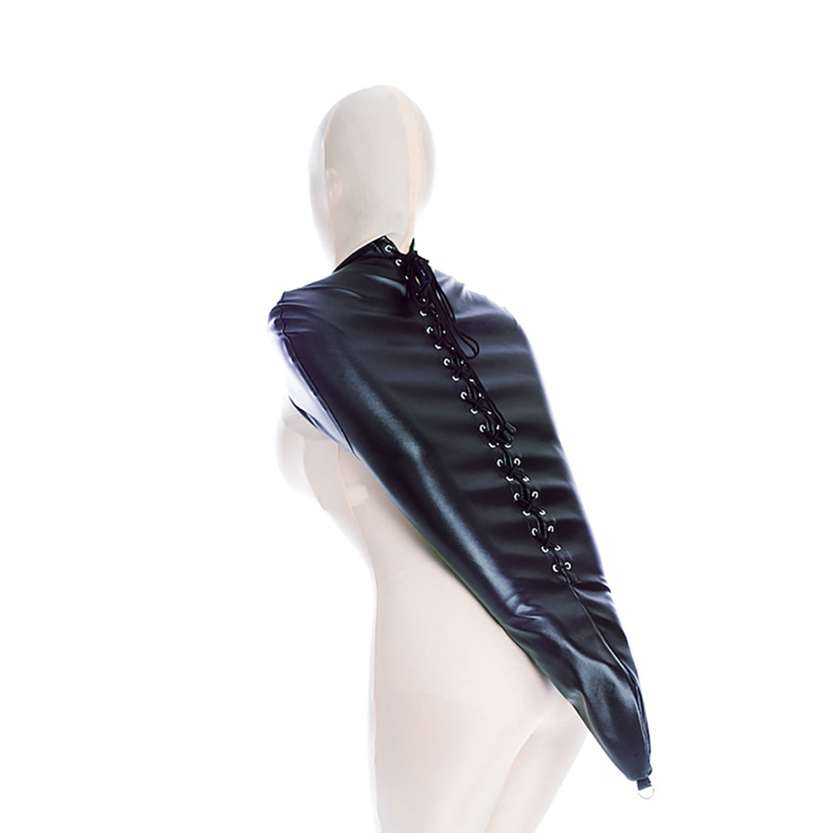BDSM Full Sleeve Bondaege Armbinder for Total Restraint Black