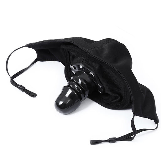 Mouth-Full Dildo Gag Face Mask - Breathable Mask with Siicone Dildo Gag