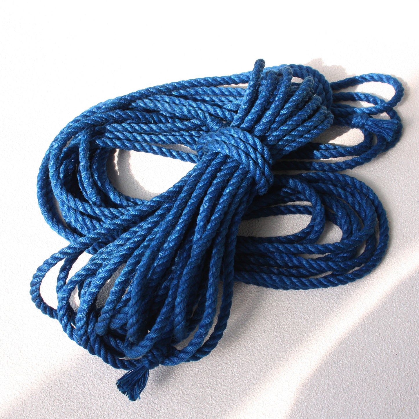 Authentic Japanese Natural Jute Shibari Bondage Rope - Dark Blue