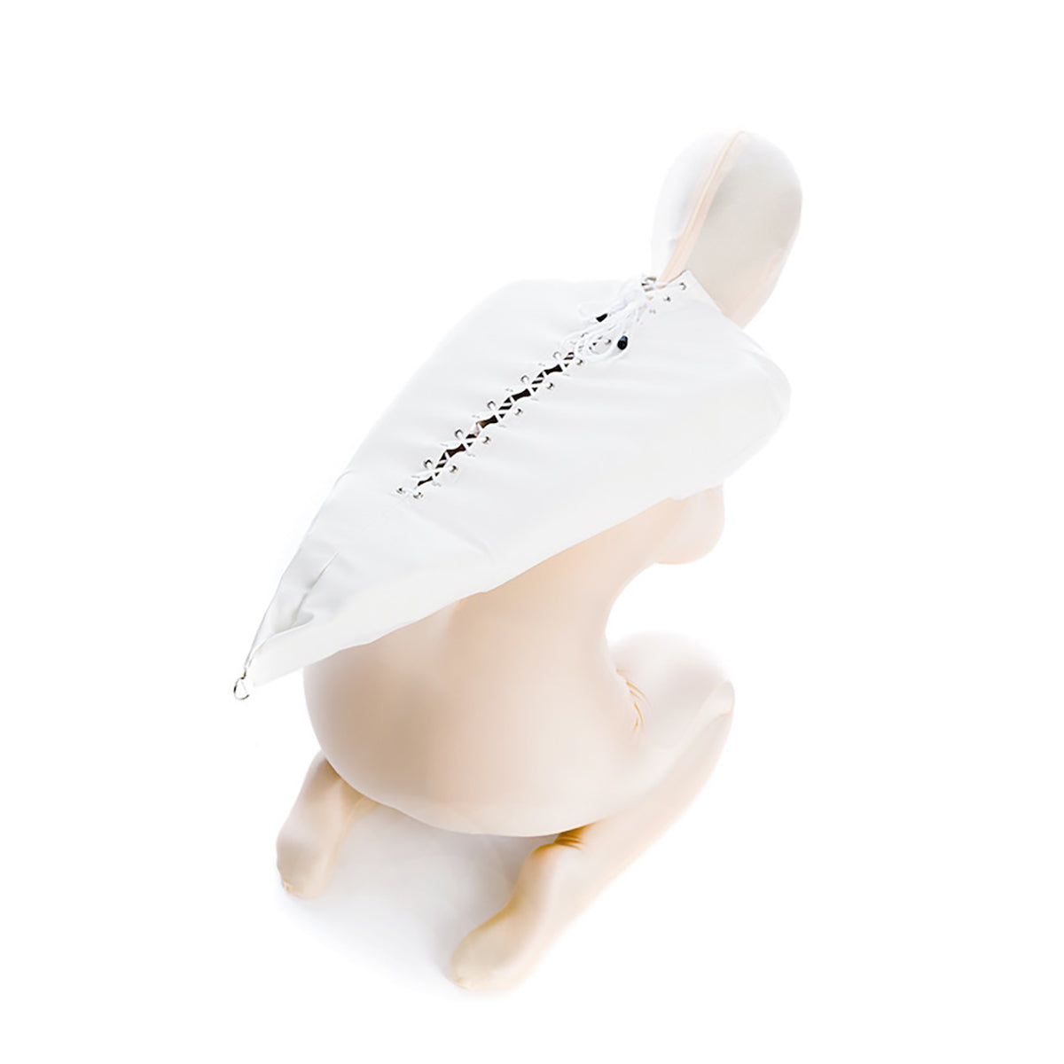 BDSM Full Sleeve Bondaege Armbinder for Total Restraint White