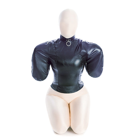 Extreme Restraint BDSM Leather Straitjacket Armbinder for Full Upper Body