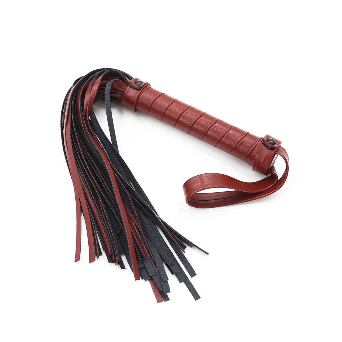 BDSM Beginner Flogger – Perfect for First-Time Play! Black/White/Burgundy