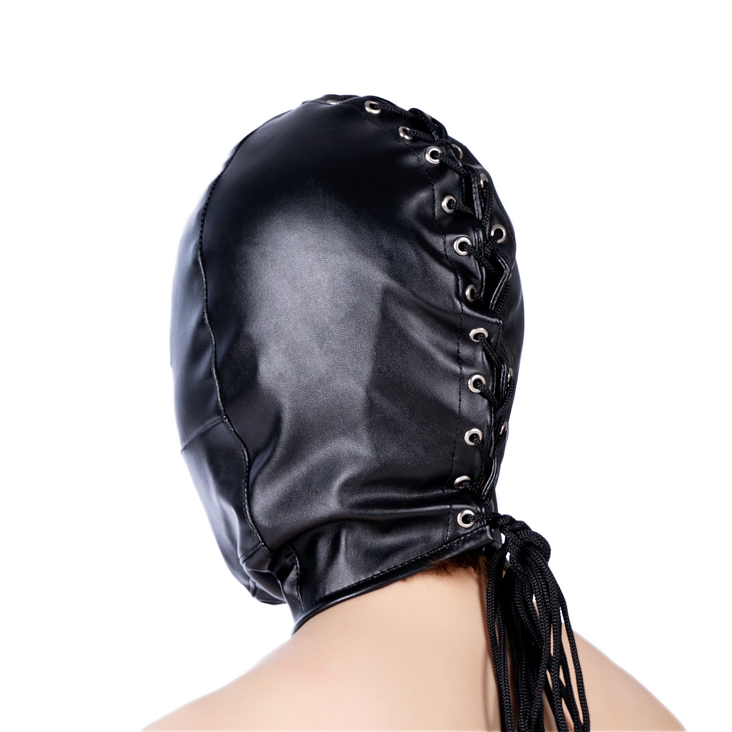 Total Lockdown Bondage Hood with Removable Blindfold and Dildo Gag