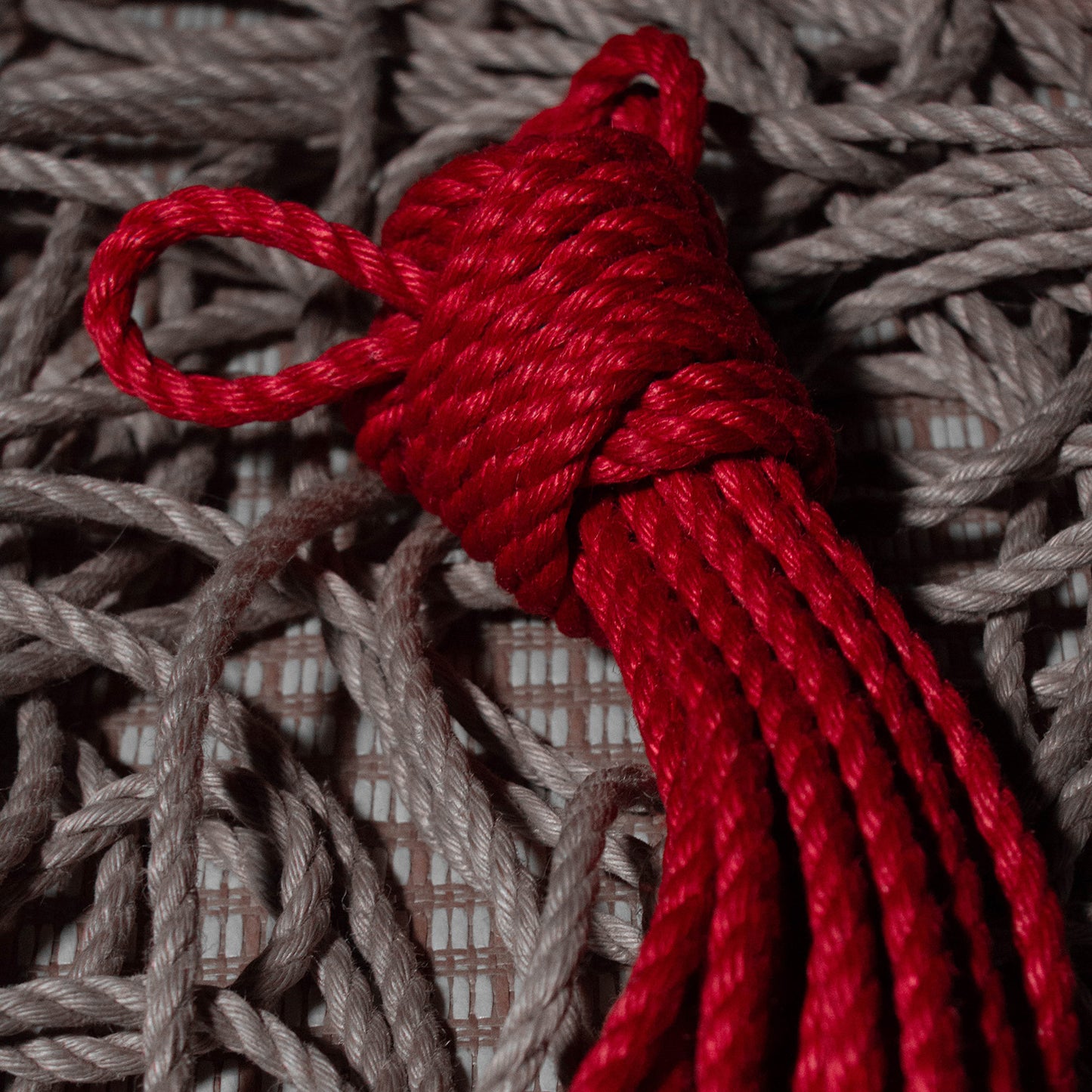 Authentic Japanese Natural Jute Shibari Bondage Rope Red