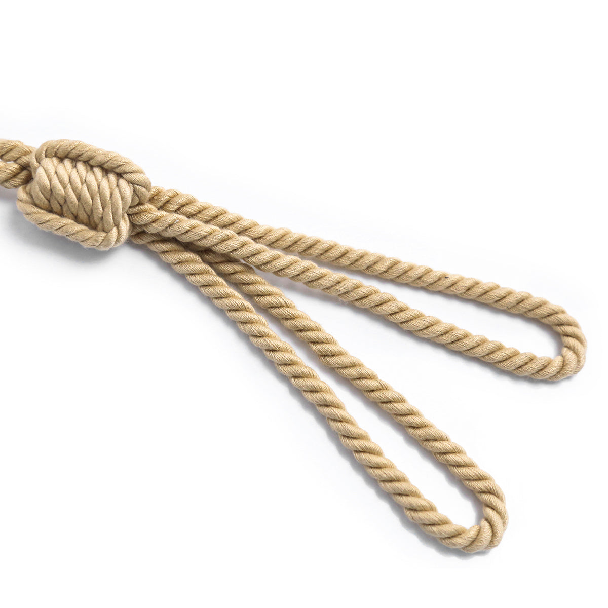 Shibari Cotton Rope Collar with Leash Beige