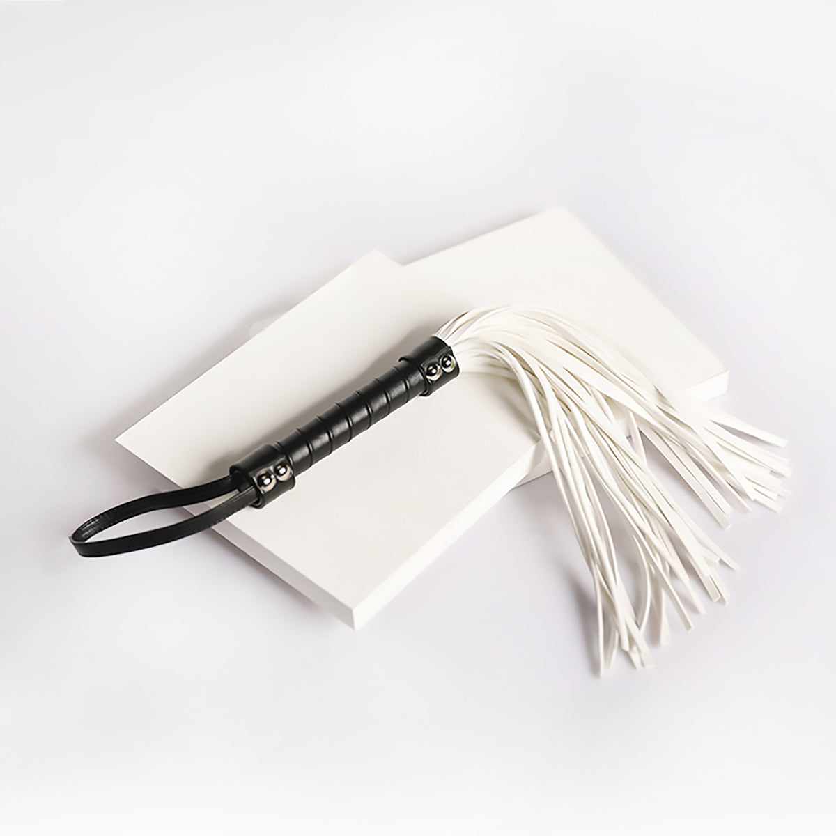 BDSM Beginner Flogger – Perfect for First-Time Play! Black/White/Burgundy