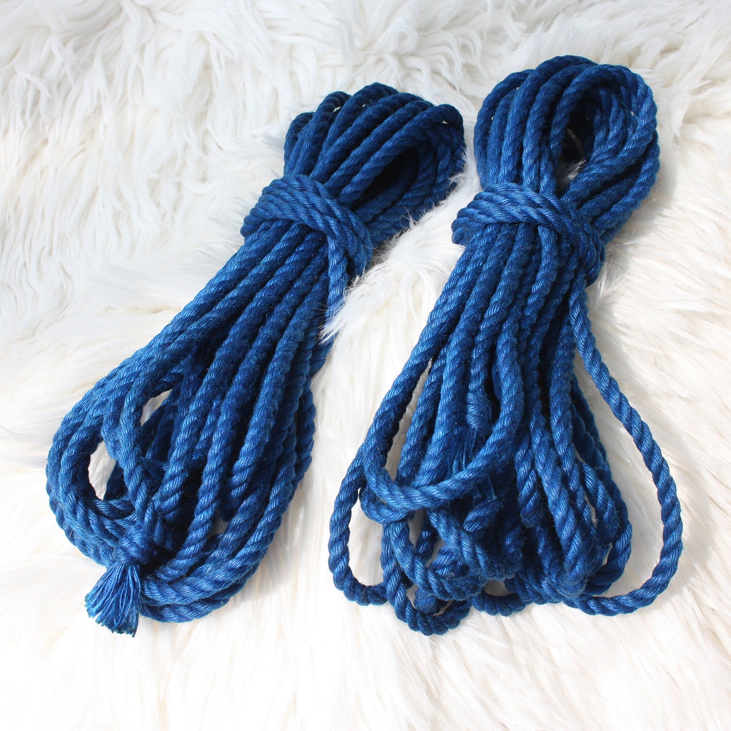 Authentic Japanese Natural Jute Shibari Bondage Rope - Dark Blue