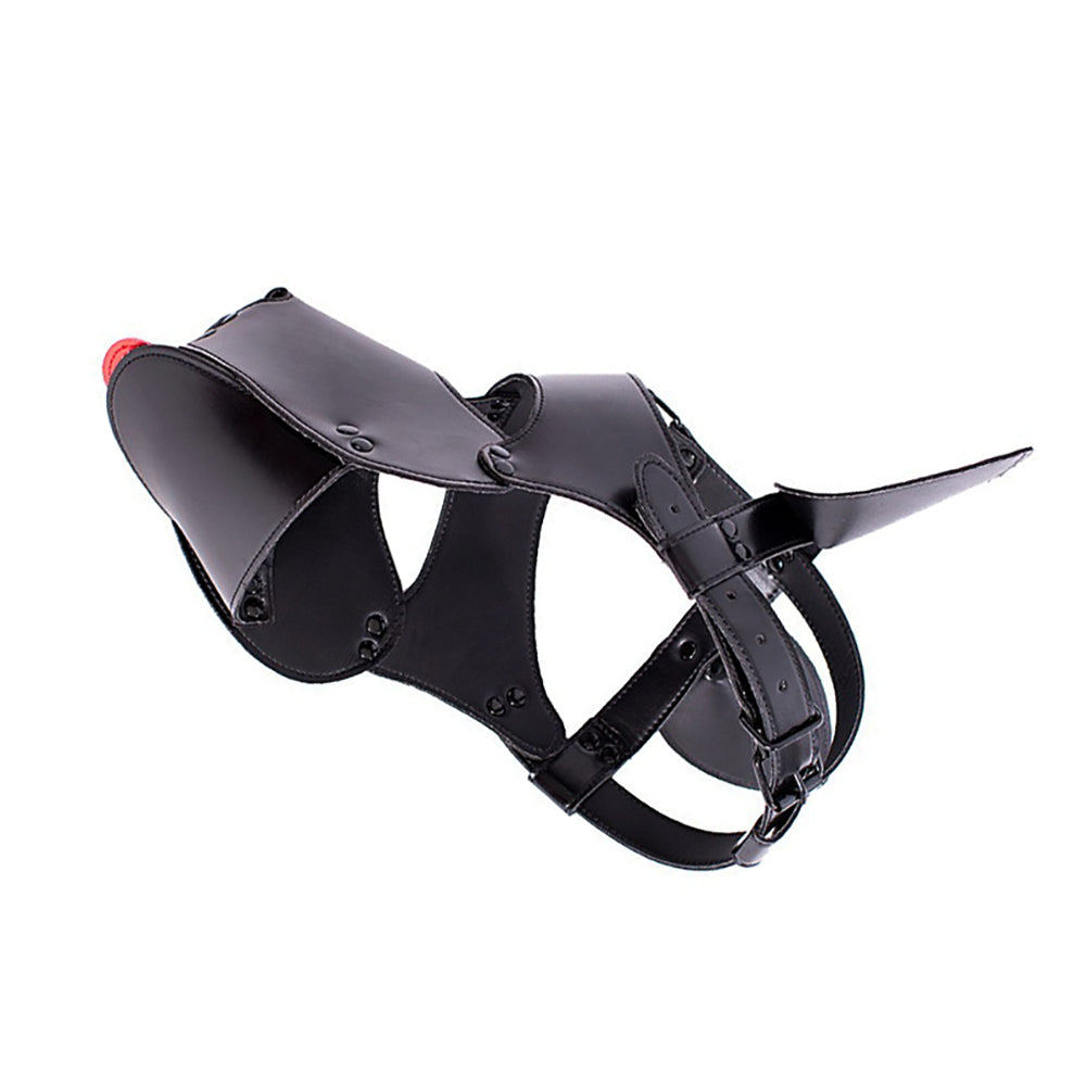 Pet Play Dog Mask with Optional Full Head Mask