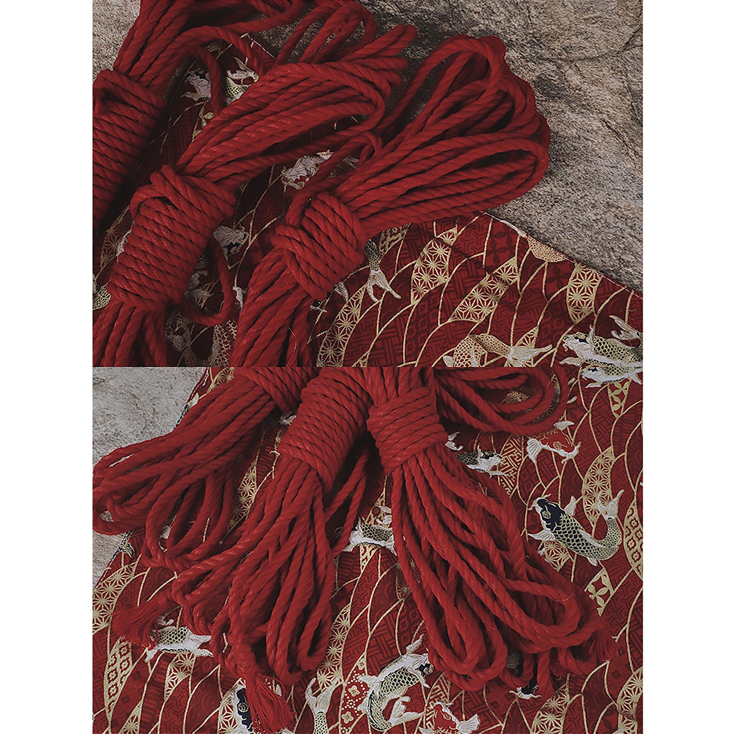 Authentic Japanese Natural Jute Shibari Bondage Rope Red
