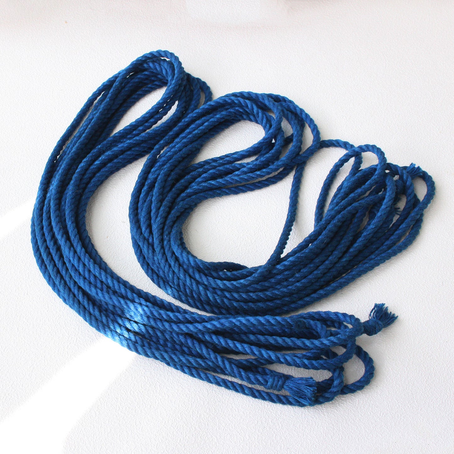 Authentic Japanese Natural Jute Shibari Bondage Rope - Dark Blue
