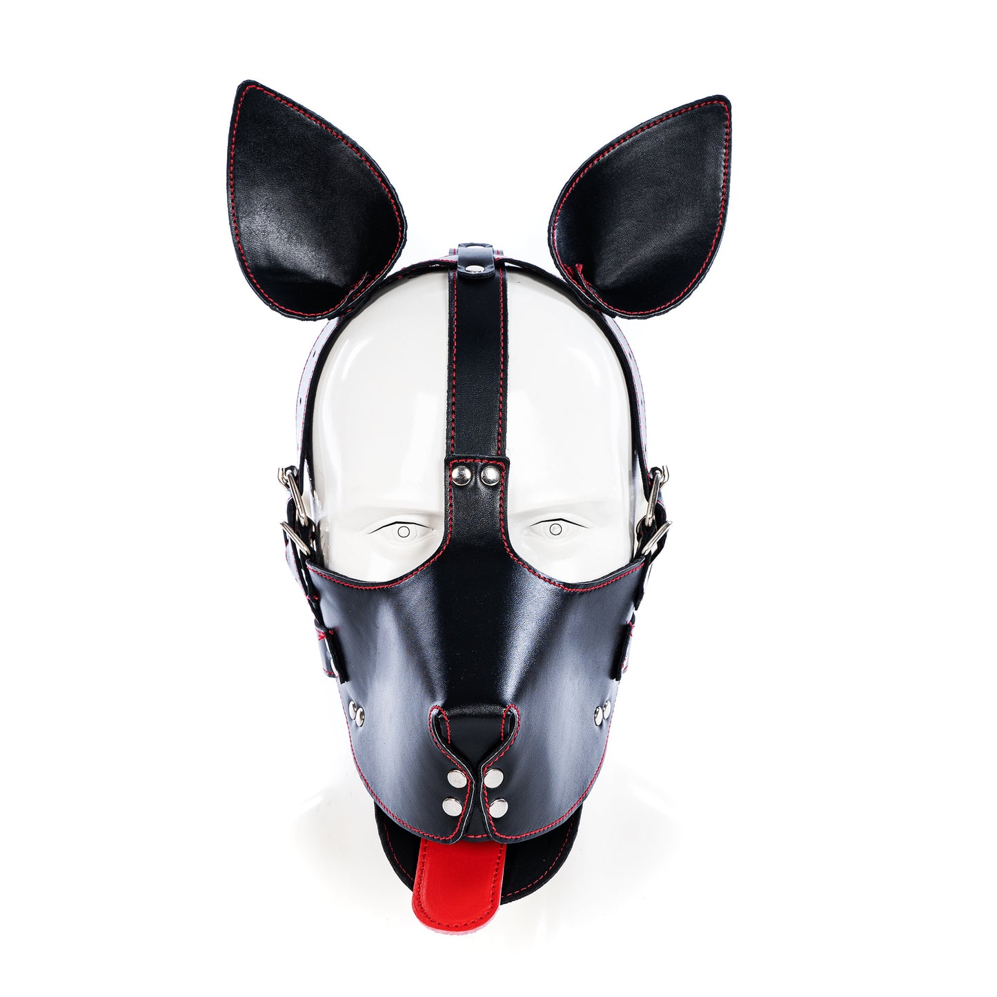 BDSM Pet Play - Bondage Leather Dog Head Hood