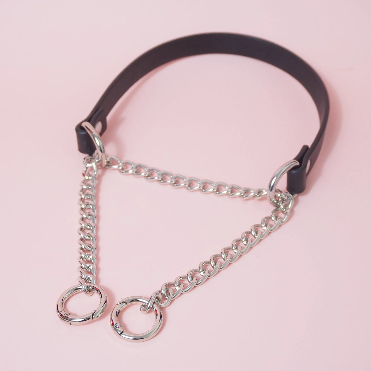Absolute Command - Martingale Chain Bondage Collar with Lead For BDSM Play