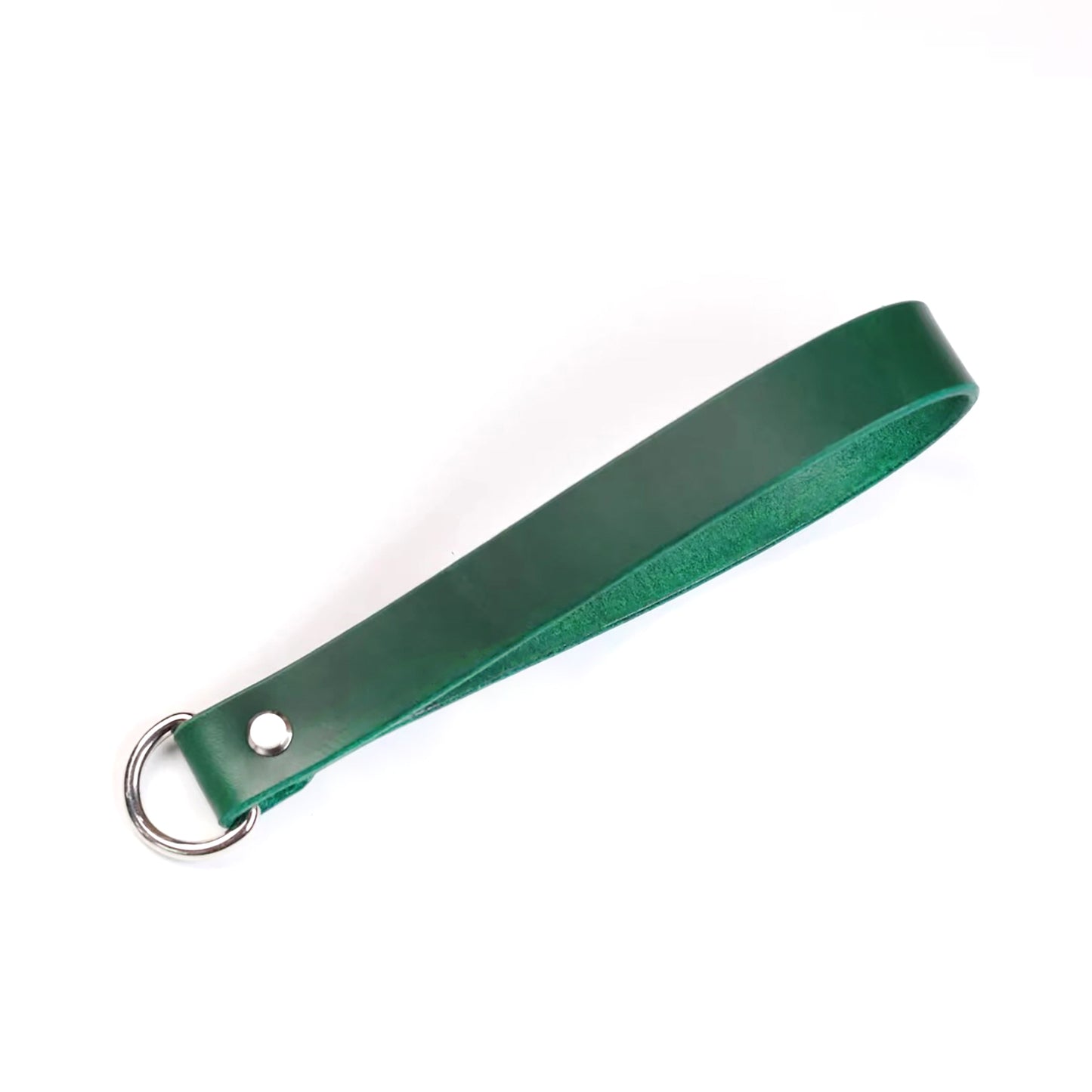 premium dark green Italian Buttero leather BDSM collar and leash set with silver hardware by Sexy Maker.