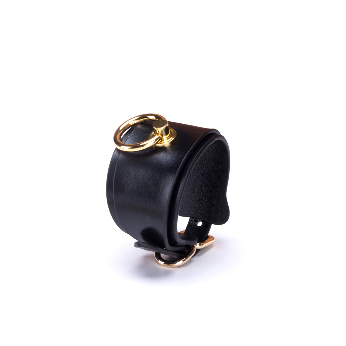 Crazy Wild Deluxe Leather Bondage Restraint Set 6-Piece Black