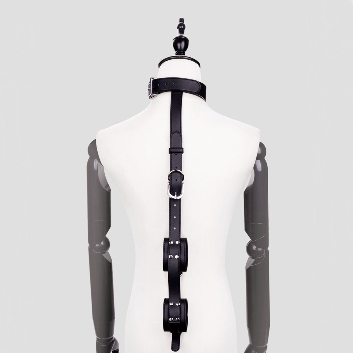 Slave Bondage Leather Neck to Wrist Back Restraint Collar with Handcuffs sexymaker Slave Bondage Leather Neck to Wrist Back Restraint Collar with Handcuffs sexymaker