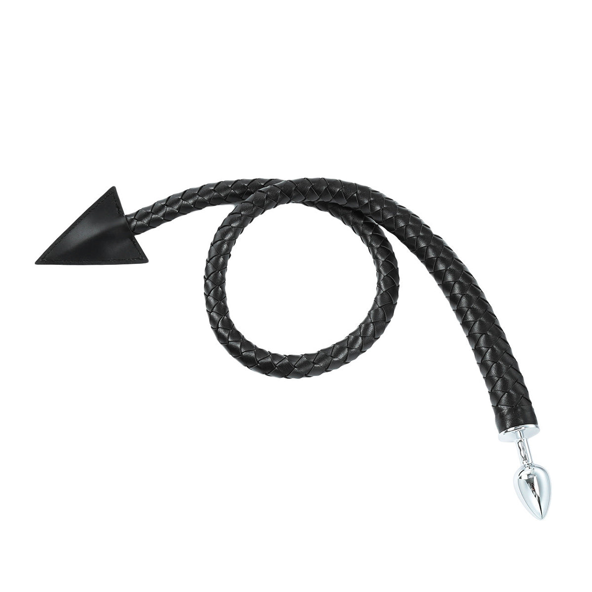 Demon Tail Butt Plug & Braided Flogger | Stainless Steel | Sexy Maker sexymaker Demon Tail Butt Plug & Braided Flogger | Stainless Steel | Sexy Maker sexymaker