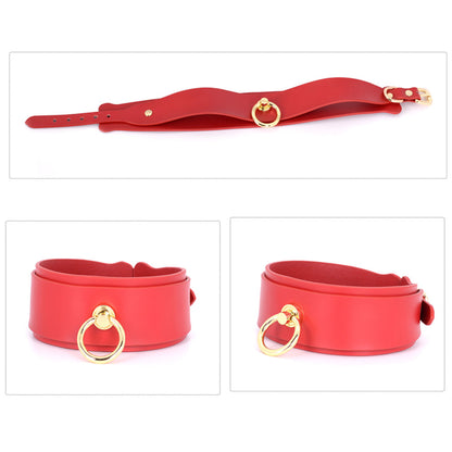 Crazy Wild Real Leather Collar with Leash