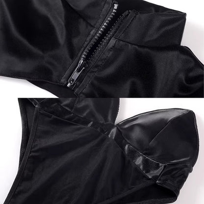 Azur Lane Mogador Dark Nurse High-Leg Bodysuit Cosplay Set with Mask