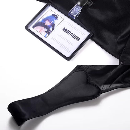 Azur Lane Mogador Dark Nurse High-Leg Bodysuit Cosplay Set with Mask