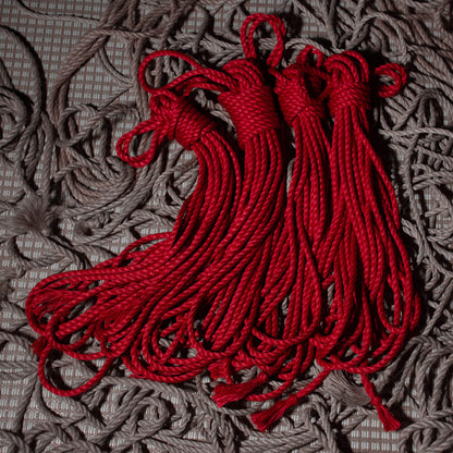 Red Natural Jute Shibari Bondage Rope