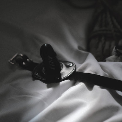 Lockable Deep-Throat Rubber Dildo Gag