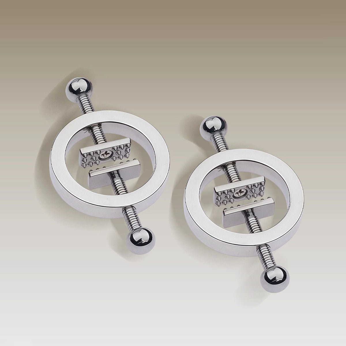 Screw-Plate Metal Nipple Clamps – Heavy-Duty Pressure Plate BDSM Clips