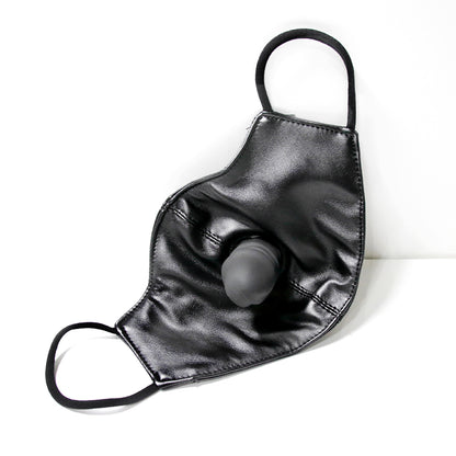 Leather Mask with Dildo Gag