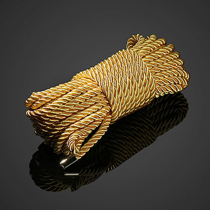 Bright Gold Nylon Shibari Bondage Rope 32Feet