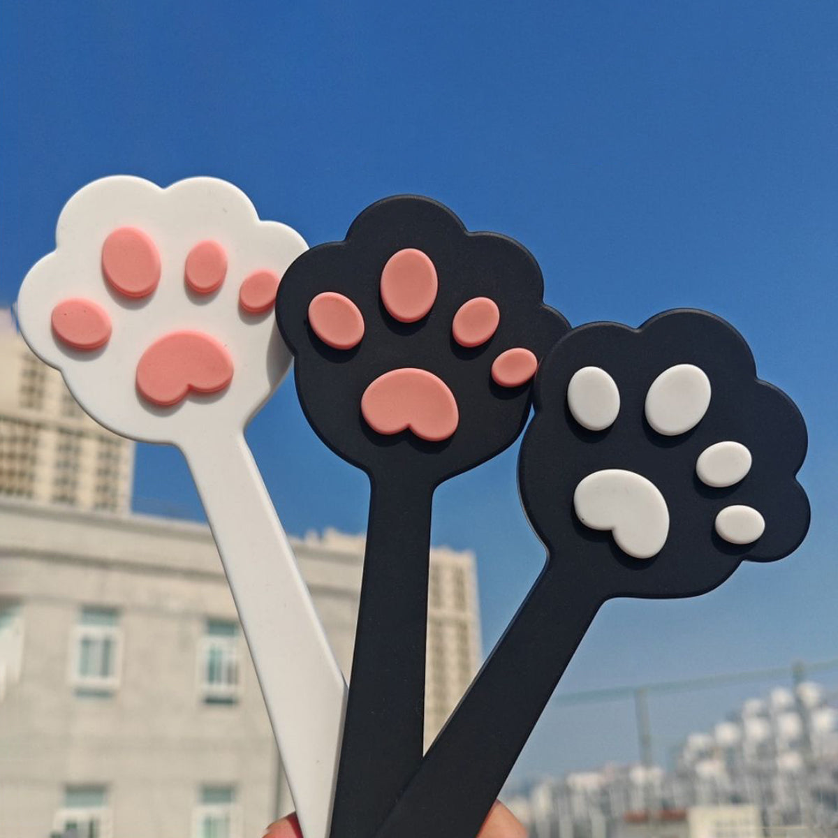 Playful & Punishing! Adorable Cat Paw Silicone Spanking Paddle 2-colors Available