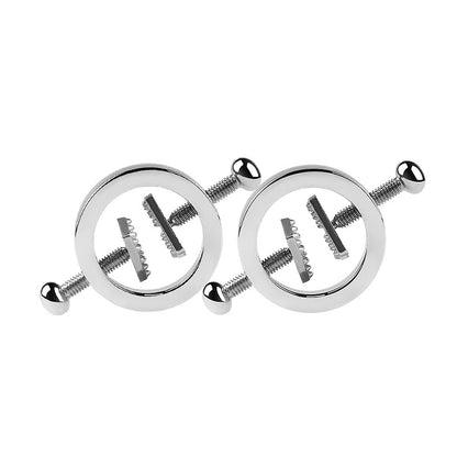 Screw-Plate Metal Nipple Clamps – Heavy-Duty Pressure Plate BDSM Clips