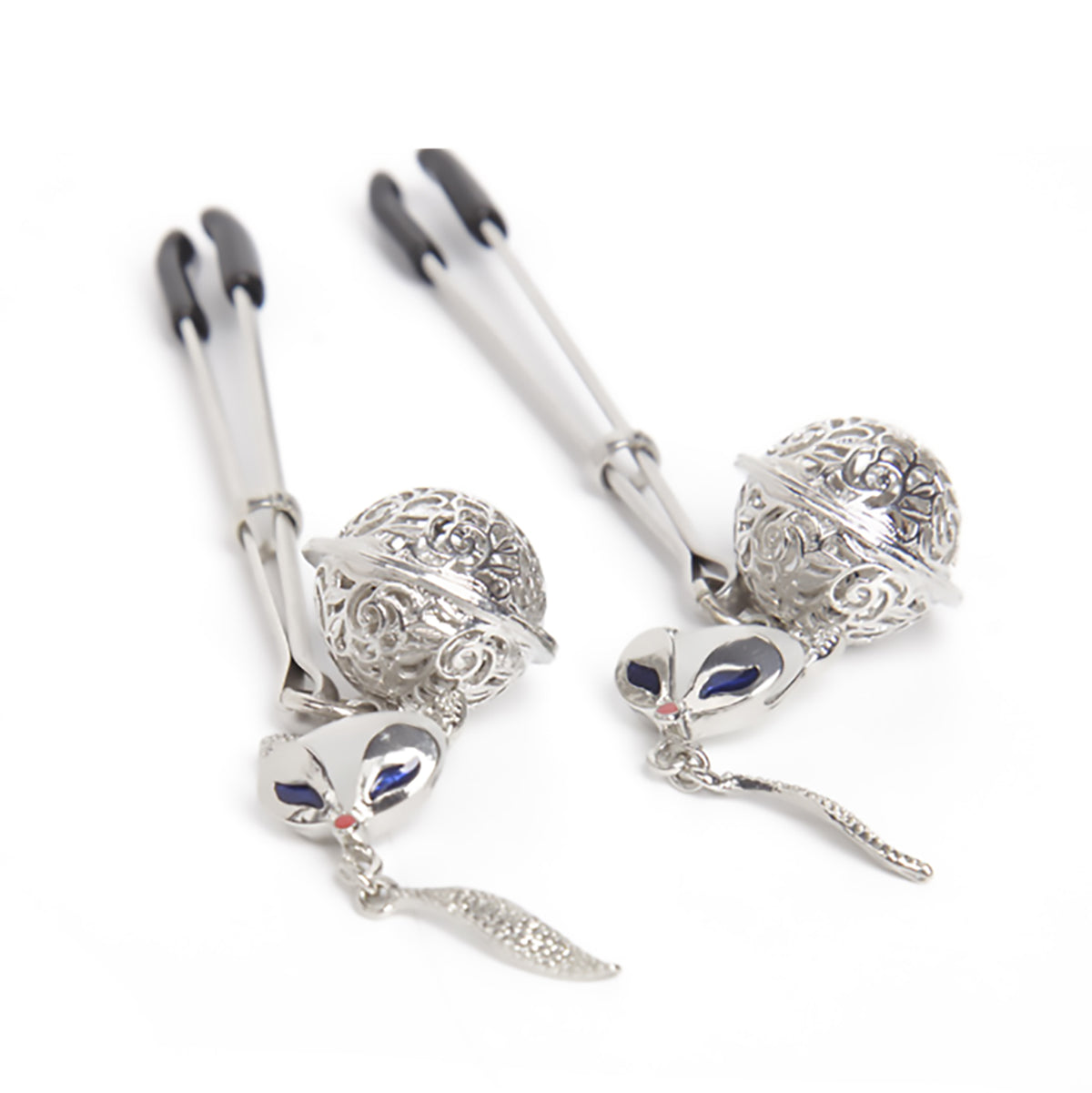 Fox Tweezer Nipple Clamps with Bells