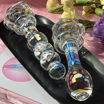 Crystal Rose Flower Glass Dildo Butt Plug, Beads Dildo Sex Toys for Woman sexymaker Crystal Rose Flower Glass Dildo Butt Plug, Beads Dildo Sex Toys for Woman sexymaker