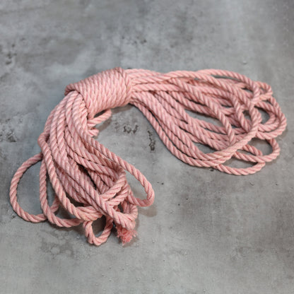 Cherry Pink Natural Jute Shibari Bondage Rope