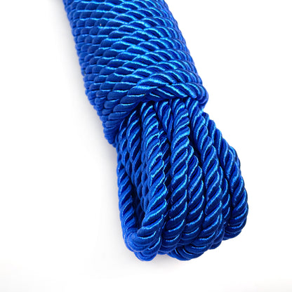 Bright Blue Nylon Shibari Bondage Rope 32Feet