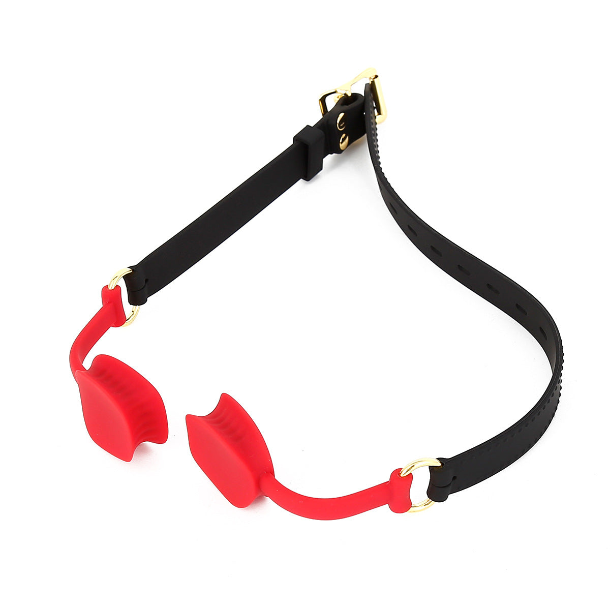 Drooling Silicone Bite Mouth Gag Red