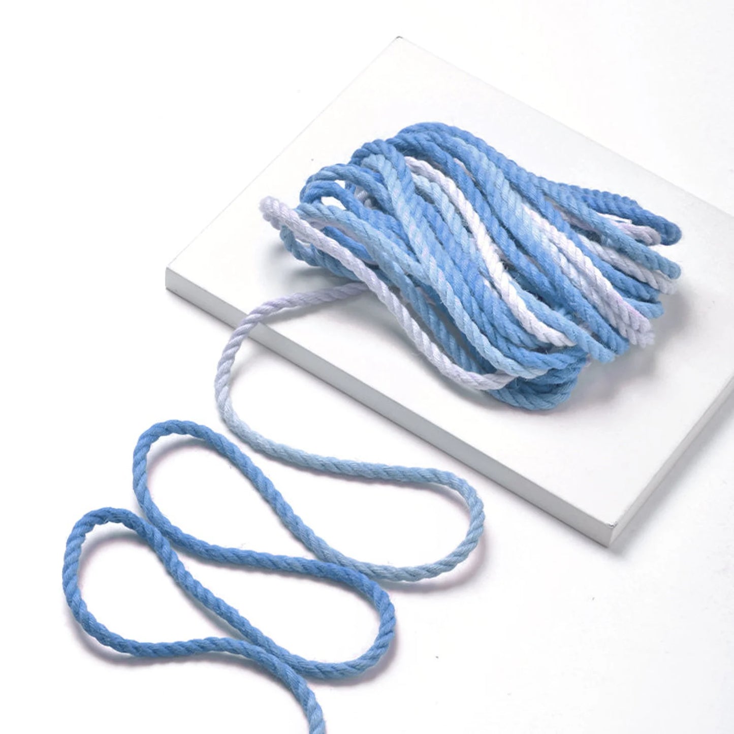 Gradient Natural Jute Shibari Bondage Rope Blue