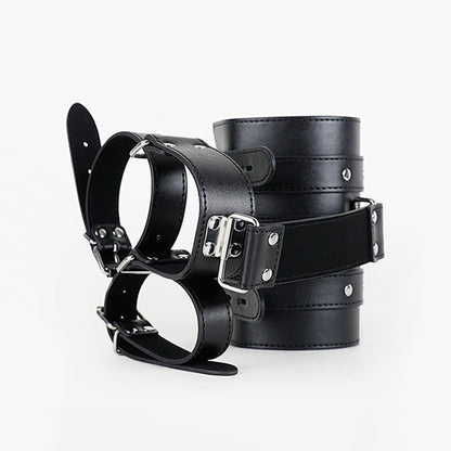 Strict Leather Arm Binder and Handcuff Restraint
