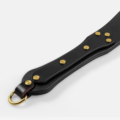 Heavy Riveted BDSM Leather Spanking Paddle