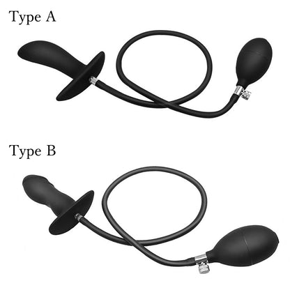 Expandable Inflatable Silicone Butt Plug - Detachable Pump System