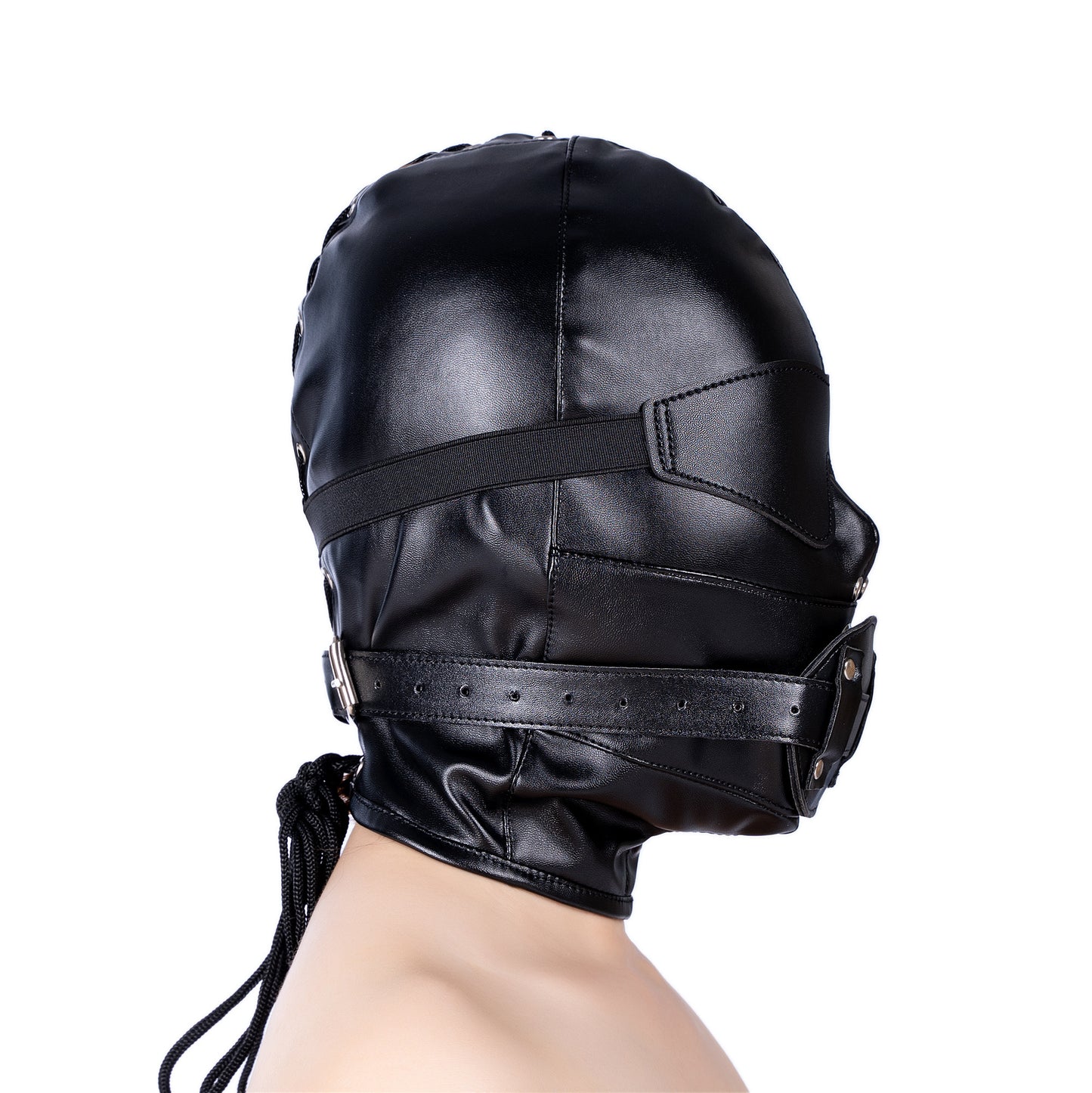 Total Lockdown Hood with Removable Blindfold and Gag