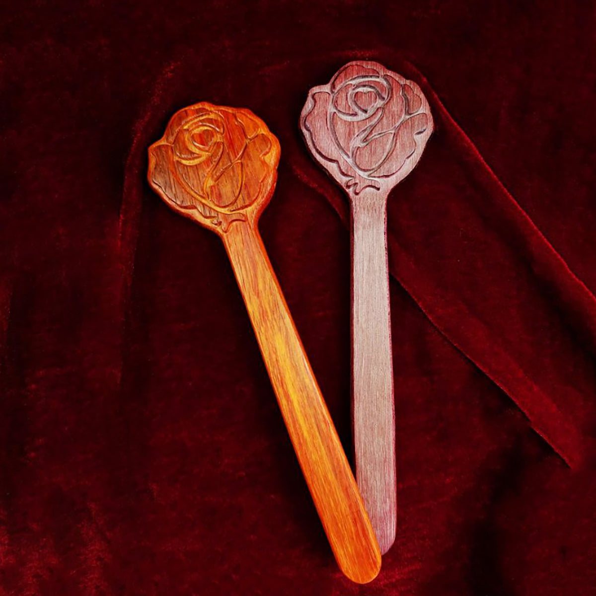 BDSM Rose-shaped Wood Spanking Paddle