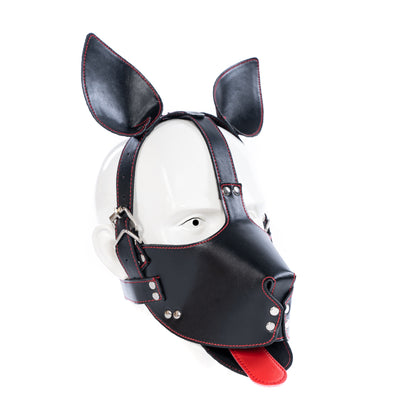 Pup Puppy Play Leather Hood Pet Mask