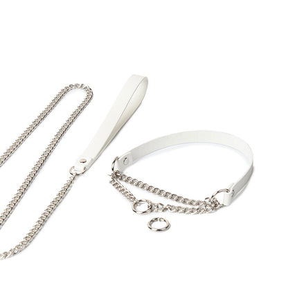 Absolute Command - Martingale Chain Bondage Collar with Lead For BDSM Play