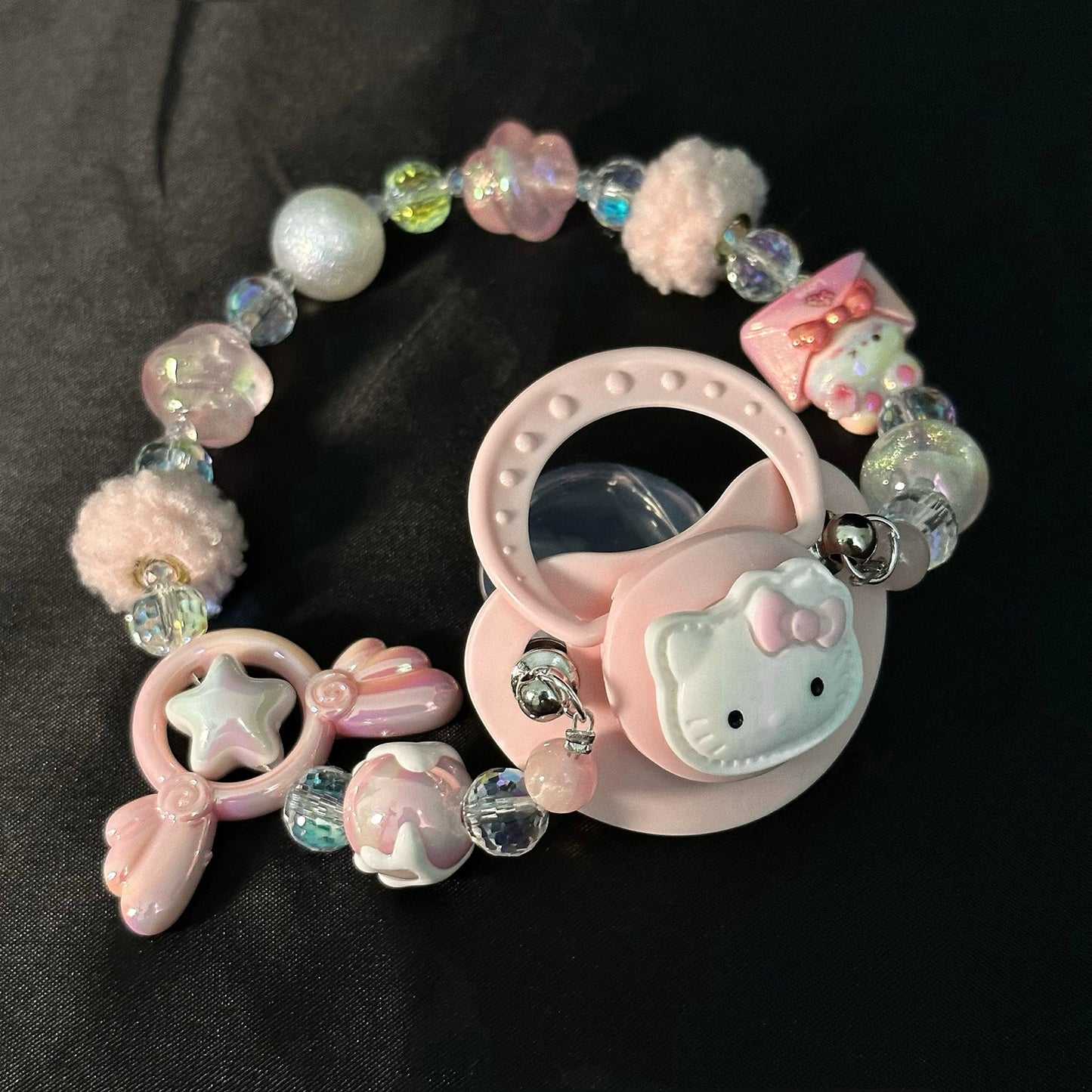 Cute Pink Kitty Adult Pacifier Gag - ABDL Dummy Gag Ddlg