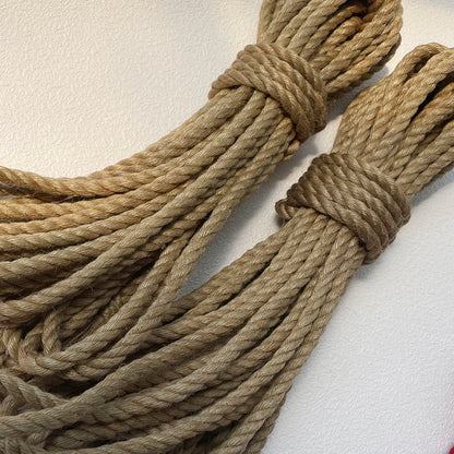 Handcrafted Natural Jute Shibari Bondage Rope Beige | Japanese Kinbaku Rope
