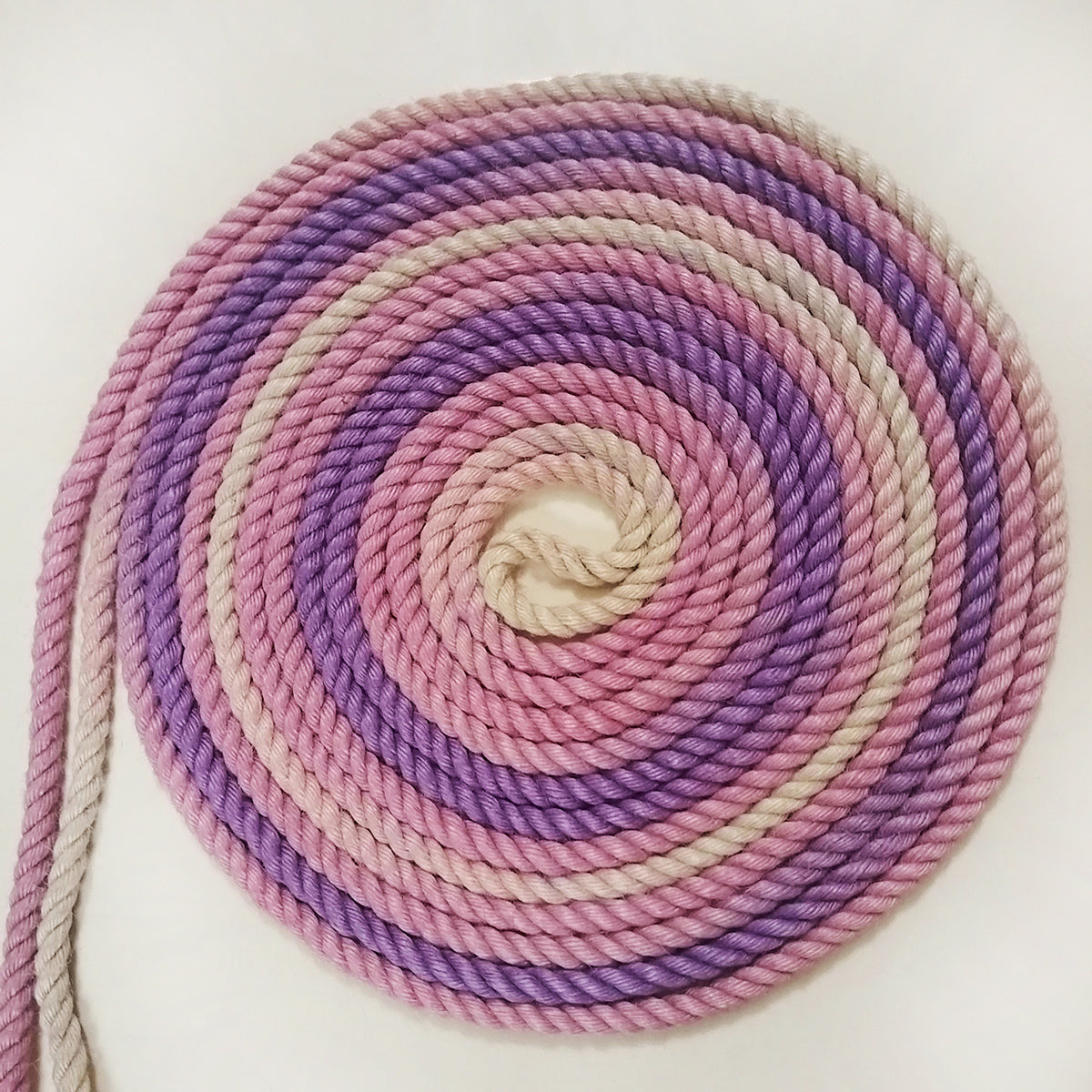 Purple pink jute Shibari rope used in chest harness bondage photography