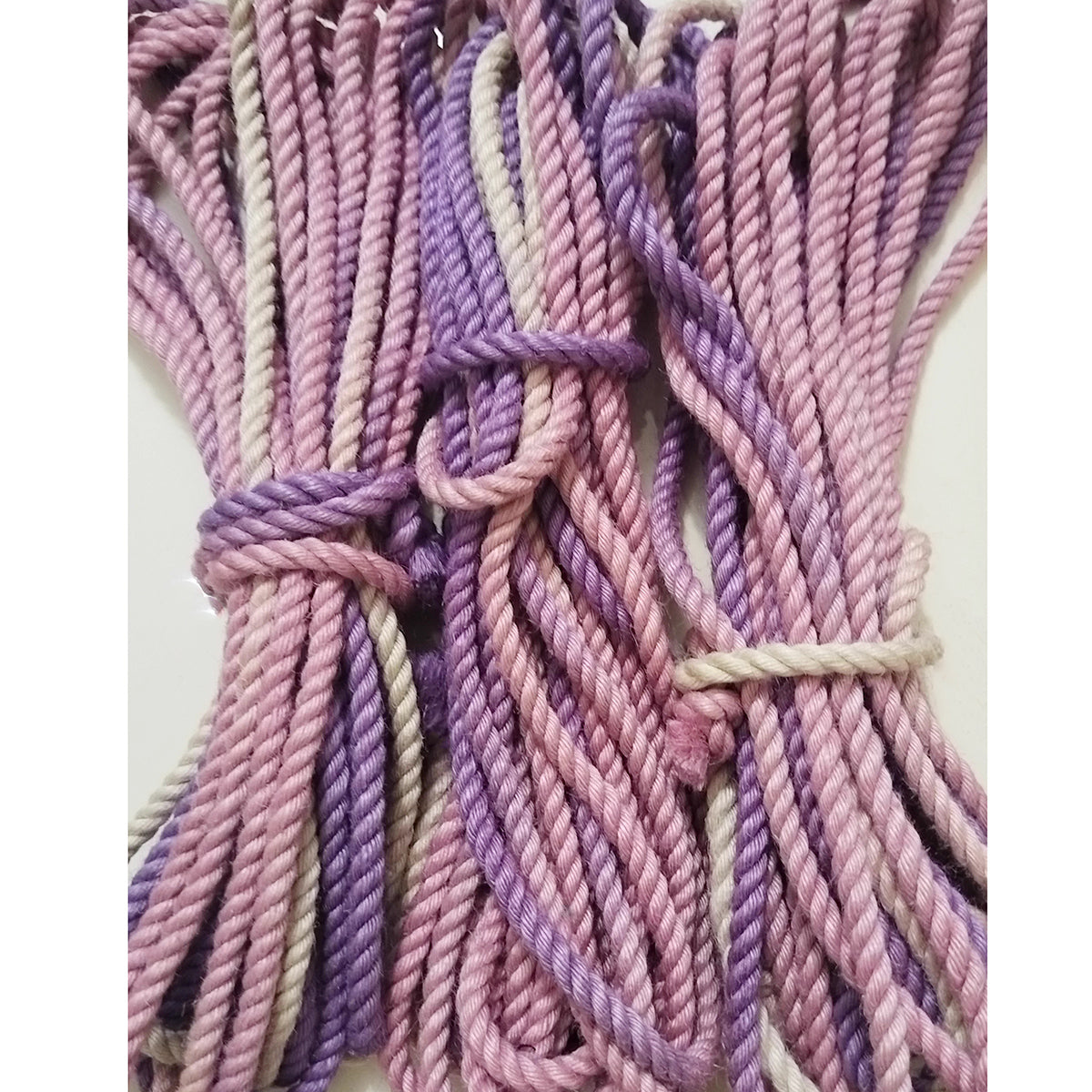 Pre-Treated Purple Pink Gradient Jute Shibari Rope – 6mm Hand-Braided