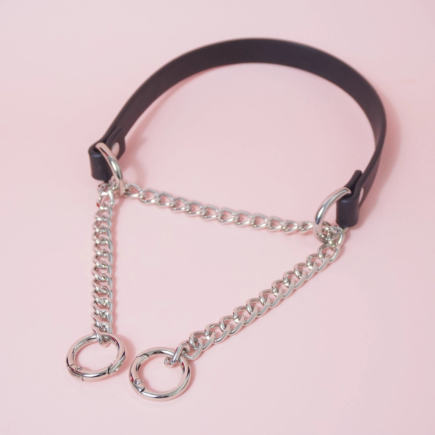 Absolute Command - Martingale Chain Bondage Collar with Lead For BDSM Play