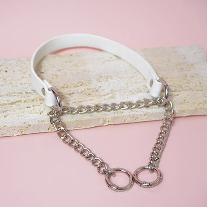 Absolute Command - Martingale Chain Bondage Collar with Lead For BDSM Play